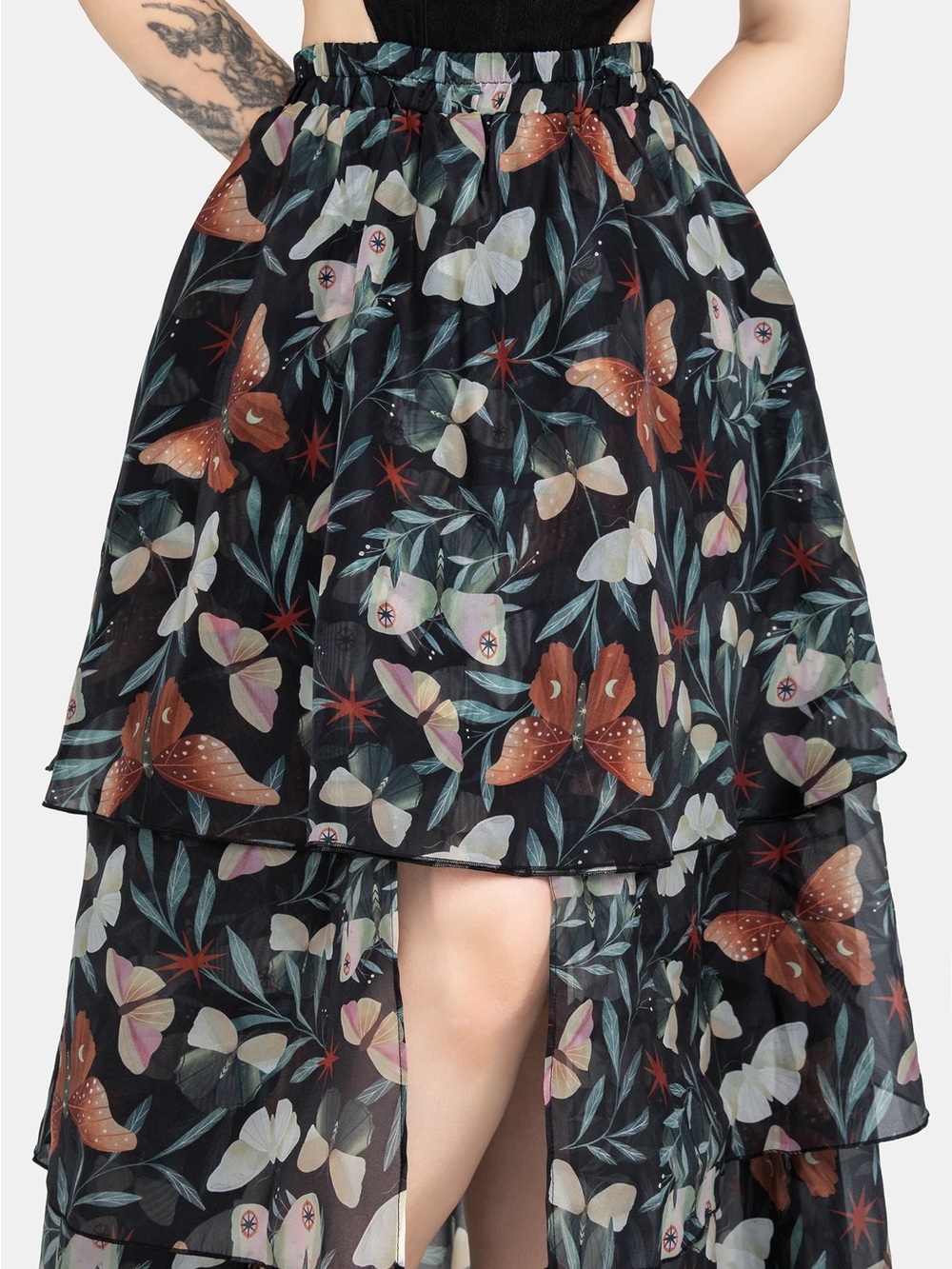 Mariposa Split Tiered Organza Skirt - Picture 2 of 3